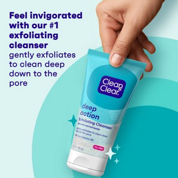 Clean & Clear Oil-Free Deep Action Exfoliating Facial Cleanser
