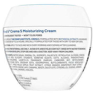 Pond's Crema S Moisturizing Face Cream for Dry to Very Dry Skin