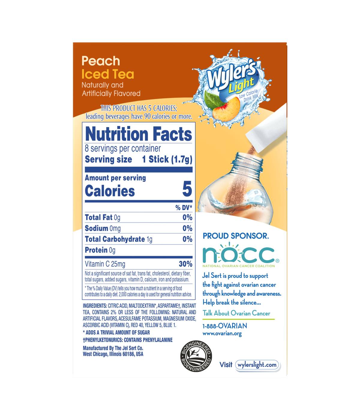 Wyler's Light Singles-To-Go Sugar Free Drink Mix – Peach Iced Tea; image 3 of 3