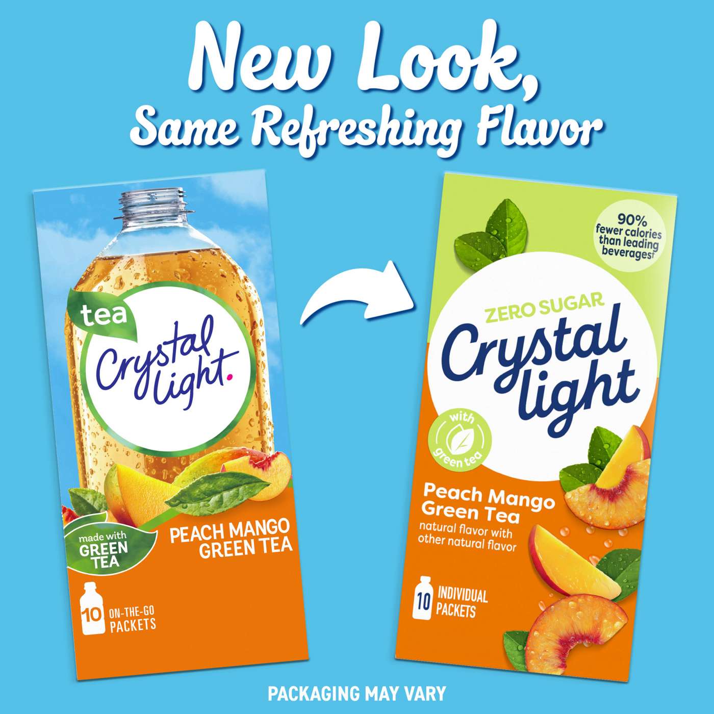 Crystal Light Peach Mango Green Tea On-The-Go Powdered Drink Mix Packets; image 3 of 5