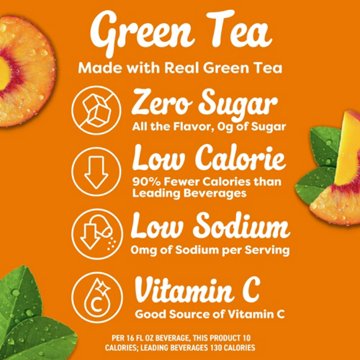 Crystal Light Peach Mango Green Tea On-The-Go Powdered Drink Mix Packets, 10 ct