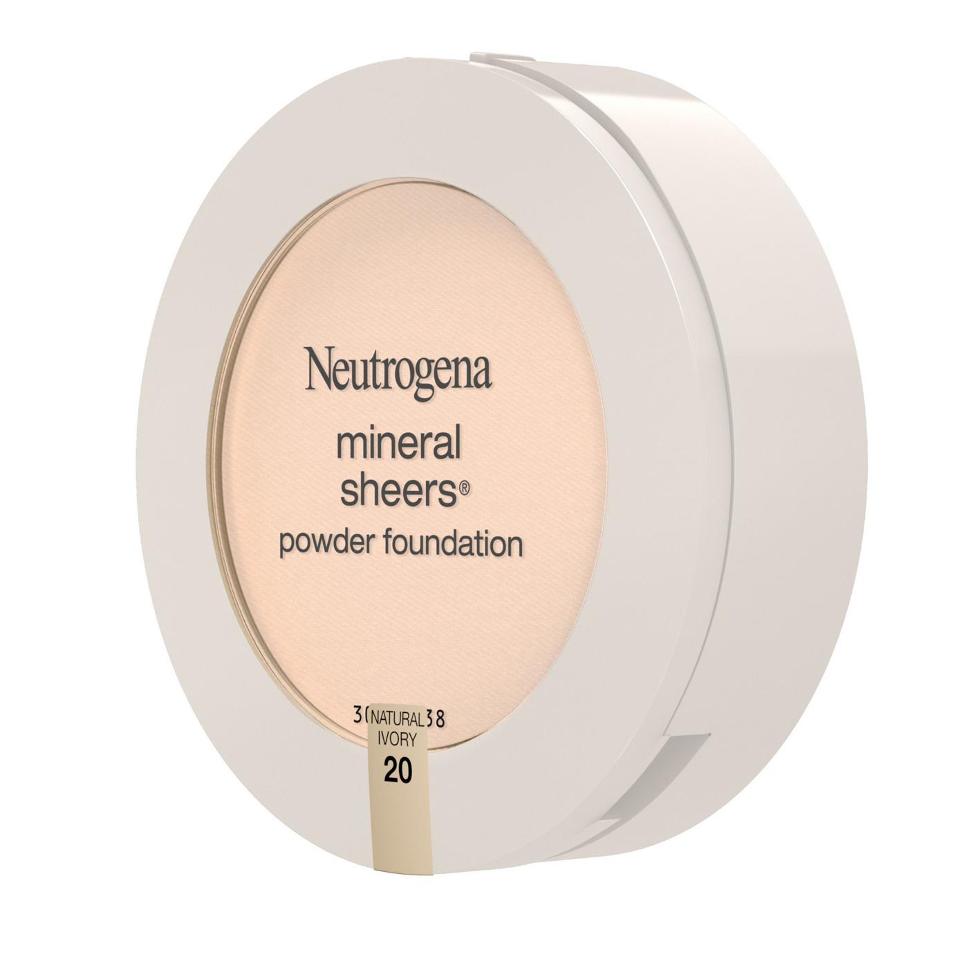 Neutrogena Mineral Sheers Compact Powder Foundation 20 Natural Ivory; image 6 of 6