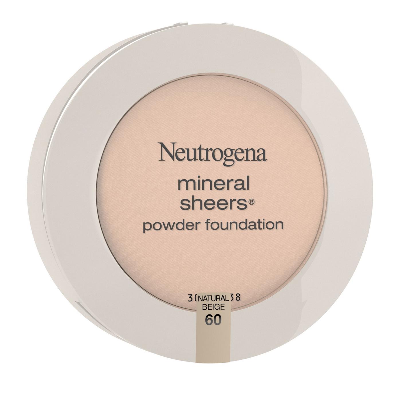 Neutrogena Mineral Sheers 60 Natural Beige Compact Powder Foundation; image 3 of 6