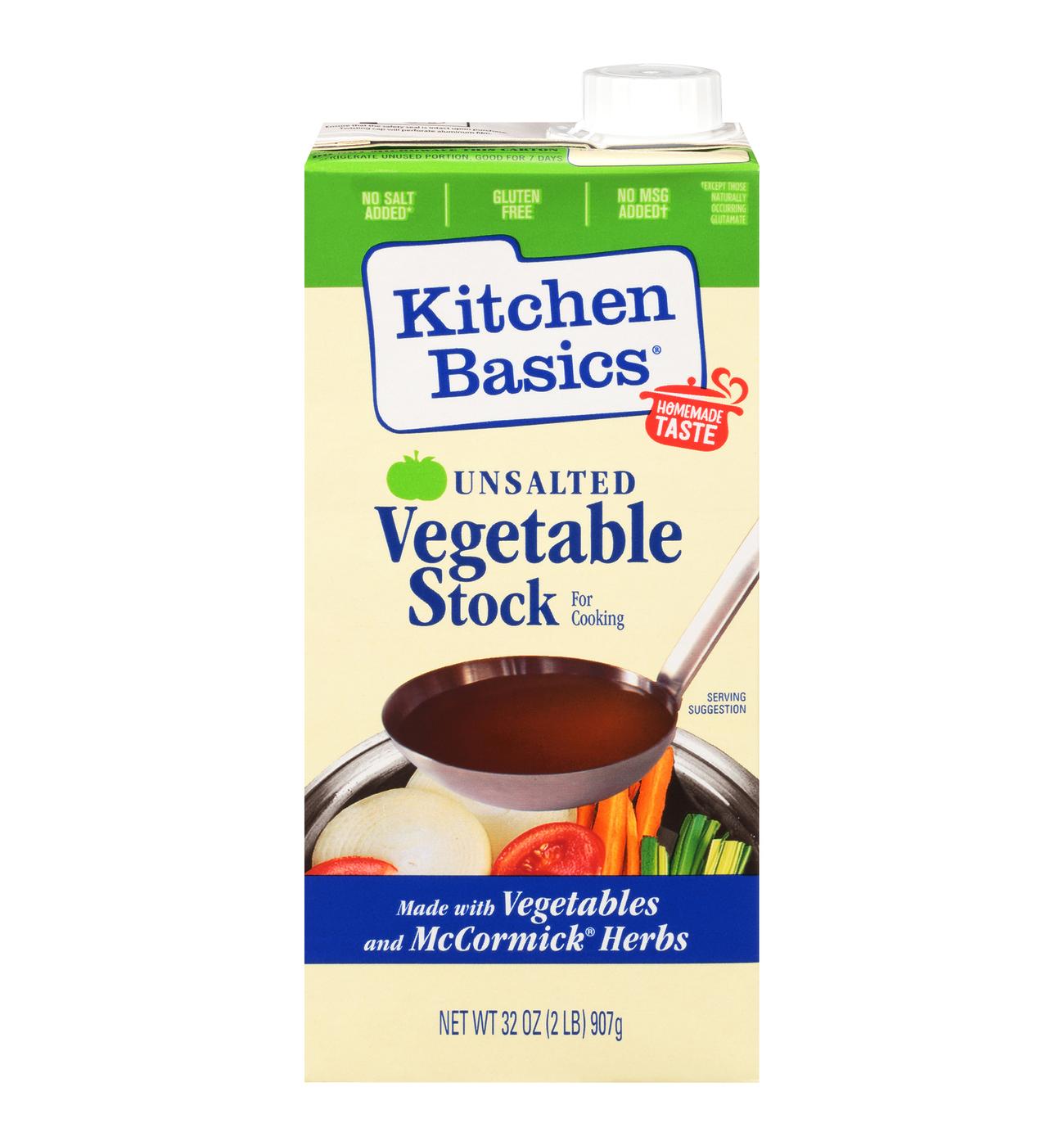 Kitchen Basics Unsalted Vegetable Stock; image 1 of 12