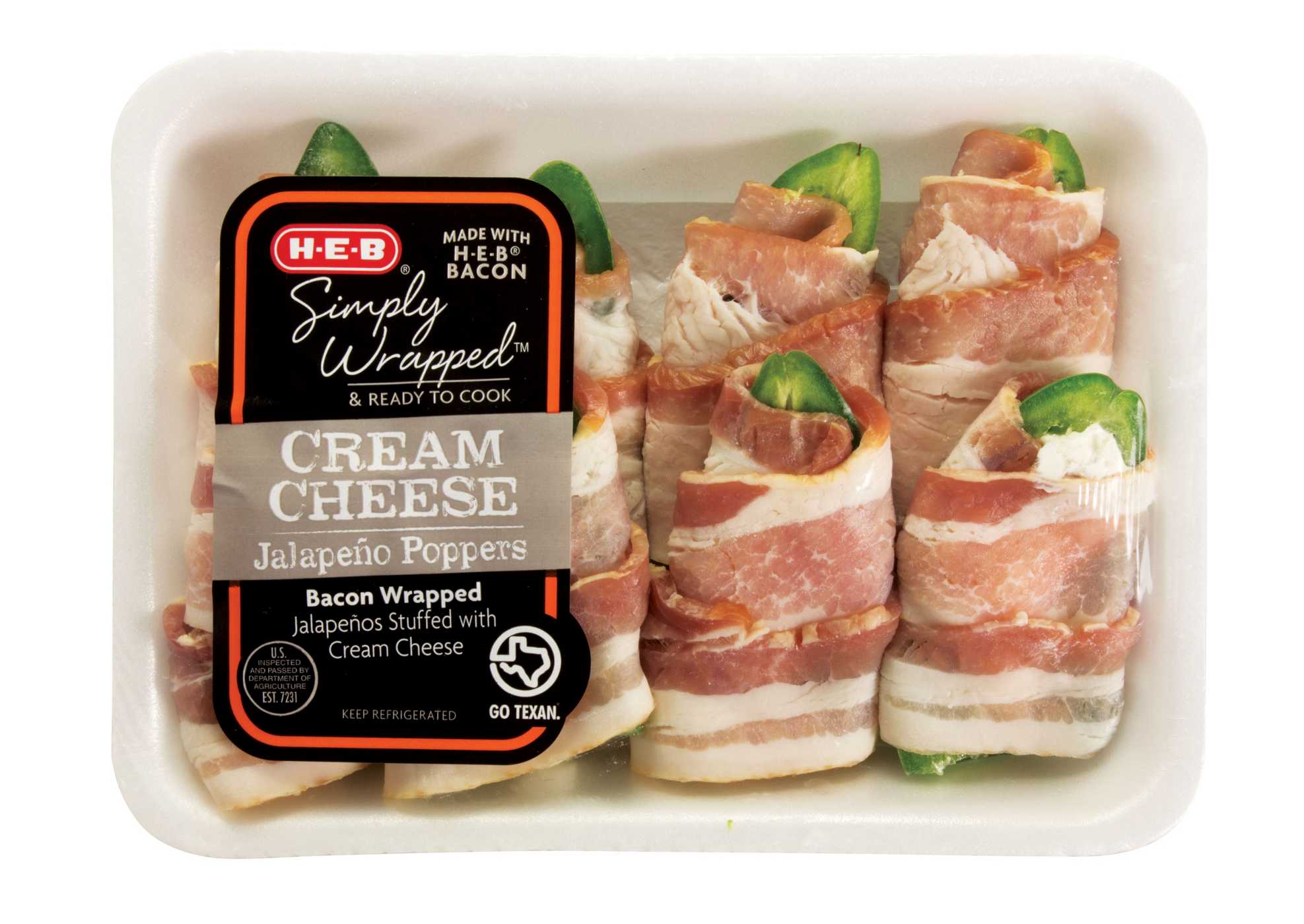 H-E-B Simply Wrapped Cream Cheese Jalapeno Poppers; image 1 of 2