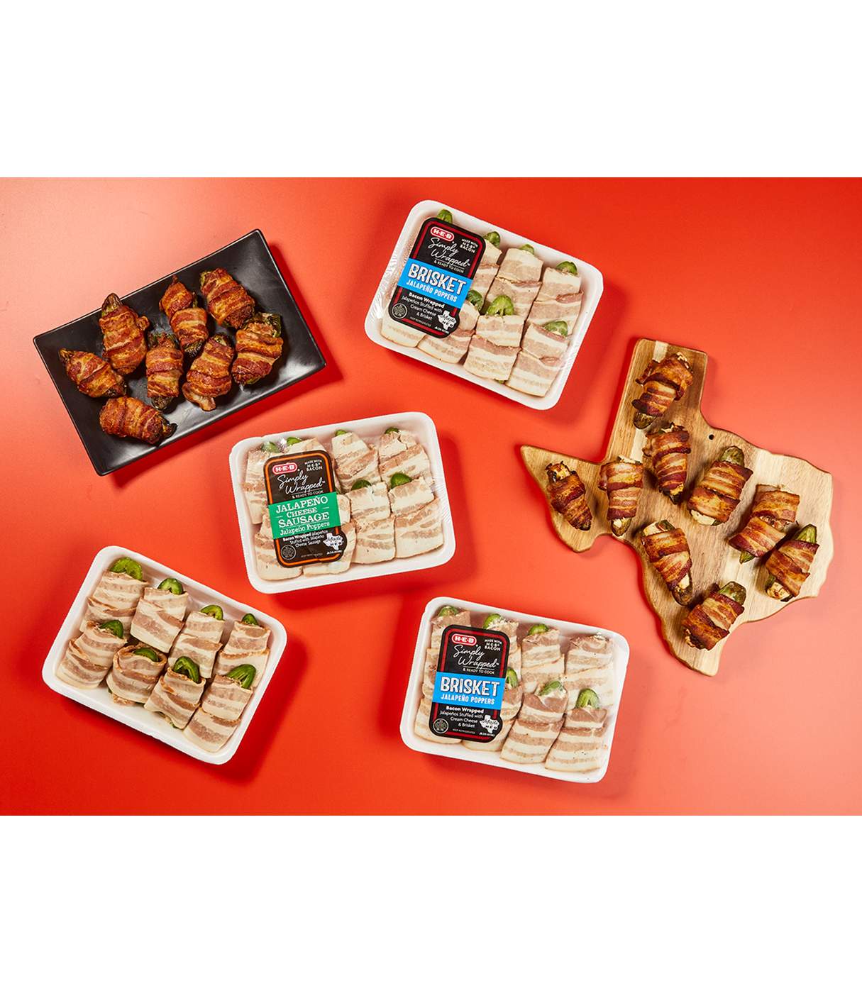 HEB Simply Wrapped Jalapeño Cheese Sausage Jalapeño Poppers Shop