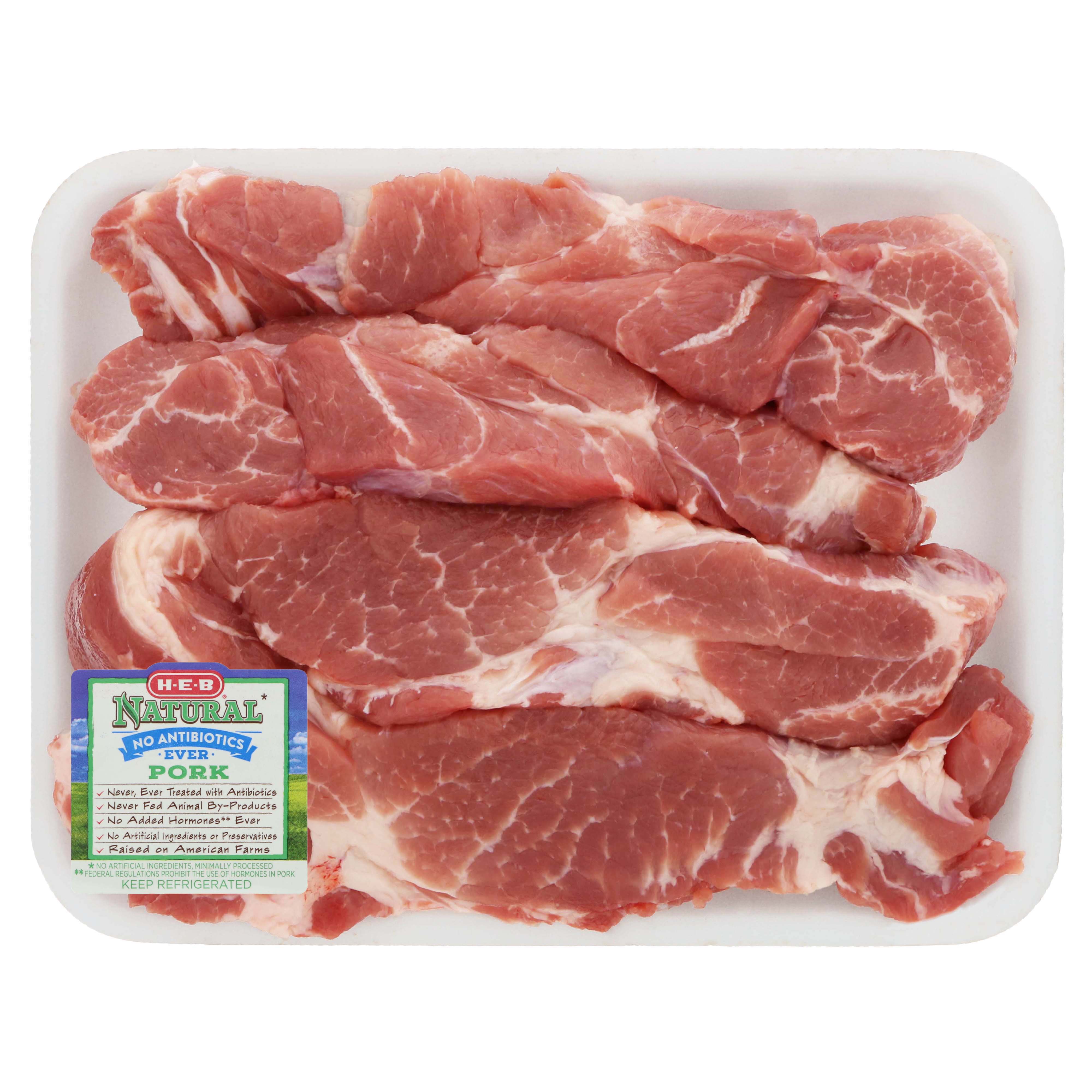 H-E-B Natural Boneless Boston Butt Pork Country-Style Ribs - Shop Pork ...