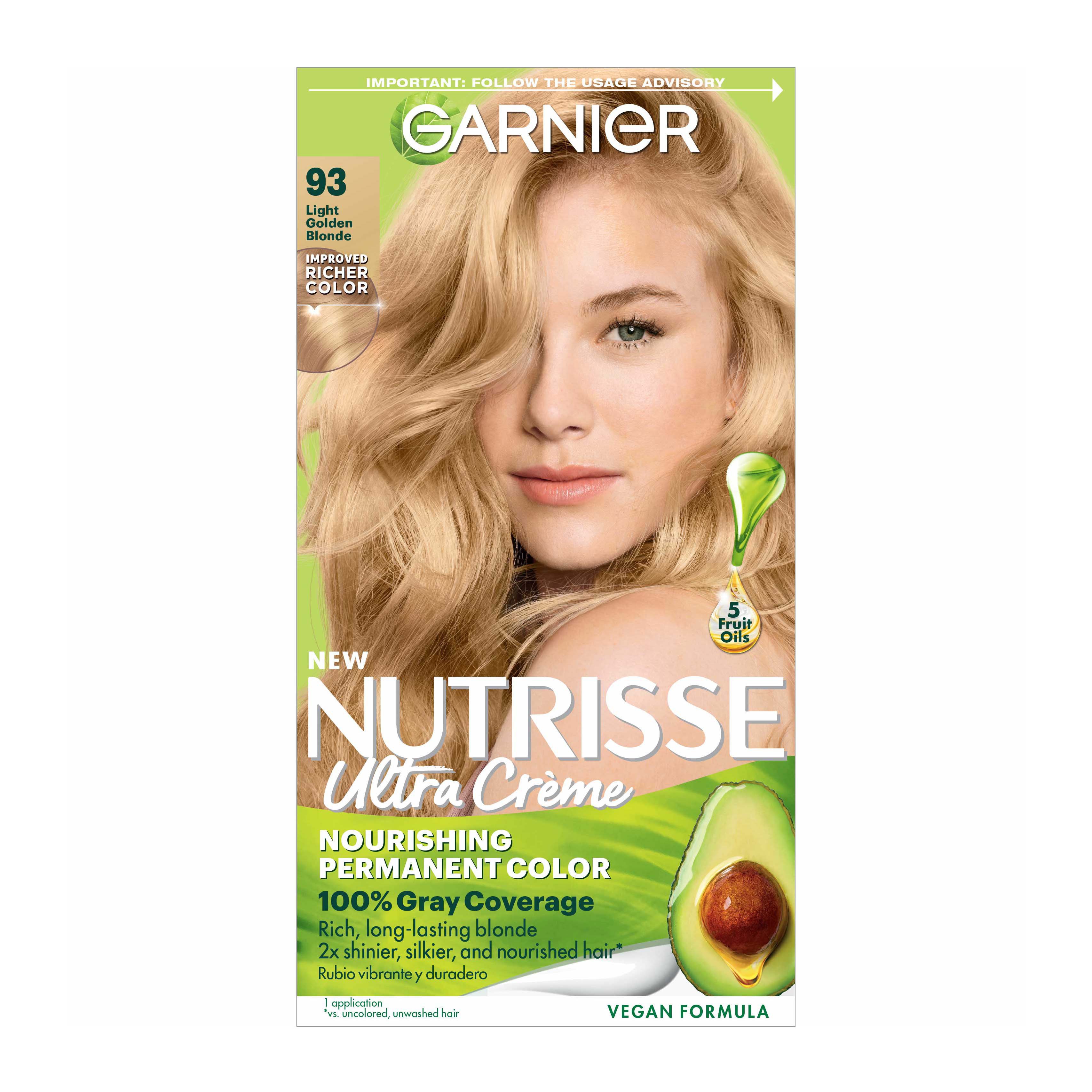 Garnier Nutrisse Nourishing Hair Color Creme 93 Light Golden Blonde (Honey  Butter) - Shop Hair Color at H-E-B