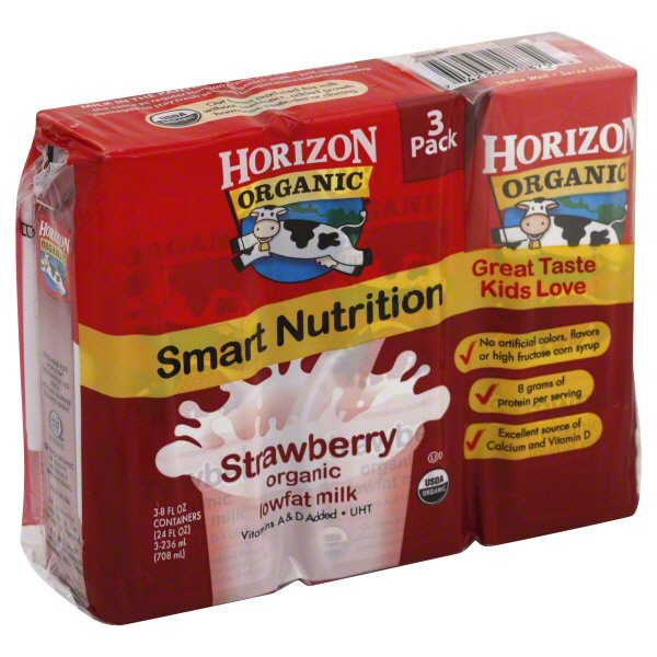 Horizon Organic Strawberry Organic Lowfat Milk - Shop Milk At H-E-B