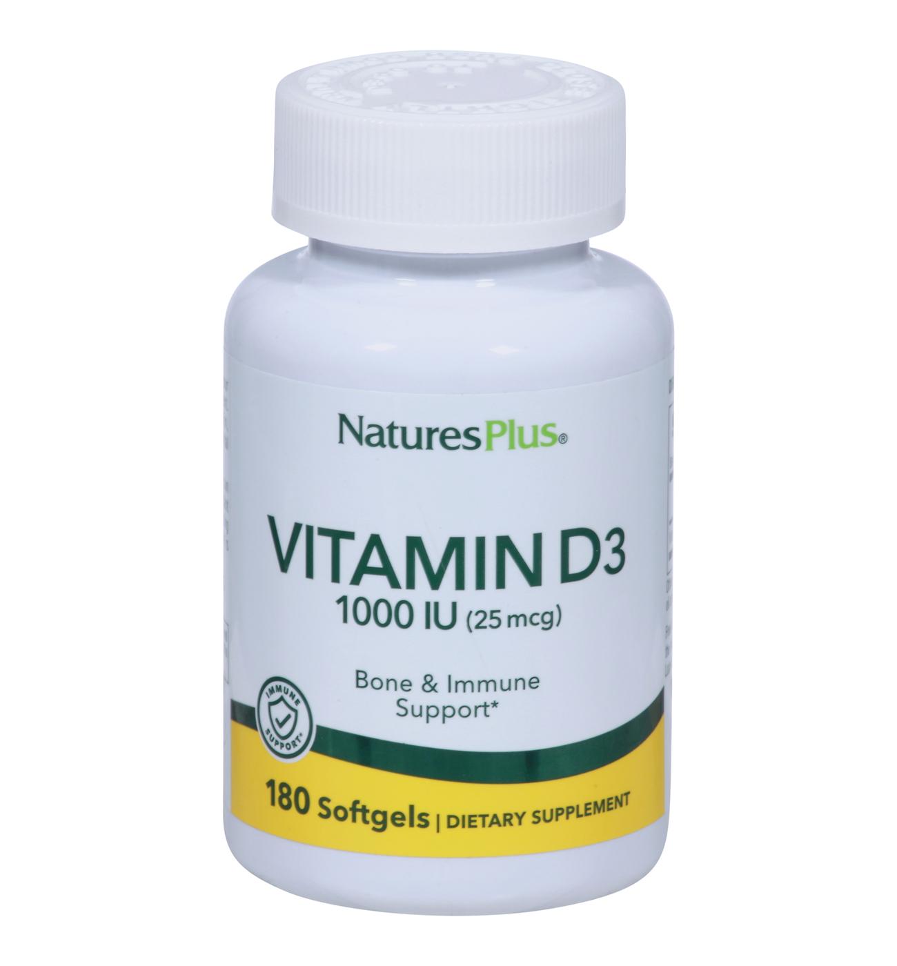 NaturesPlus Vitamin D3 Softgels - 1000 IU; image 1 of 2