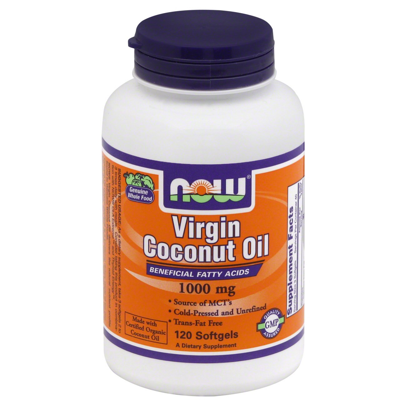 NOW Virgin Coconut Oil 1000 mg Softgels Shop Diet & Fitness at HEB
