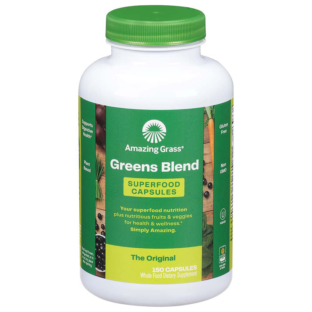 Amazing Grass Greens Blend Superfood Capsules Shop Diet & Fitness at HEB