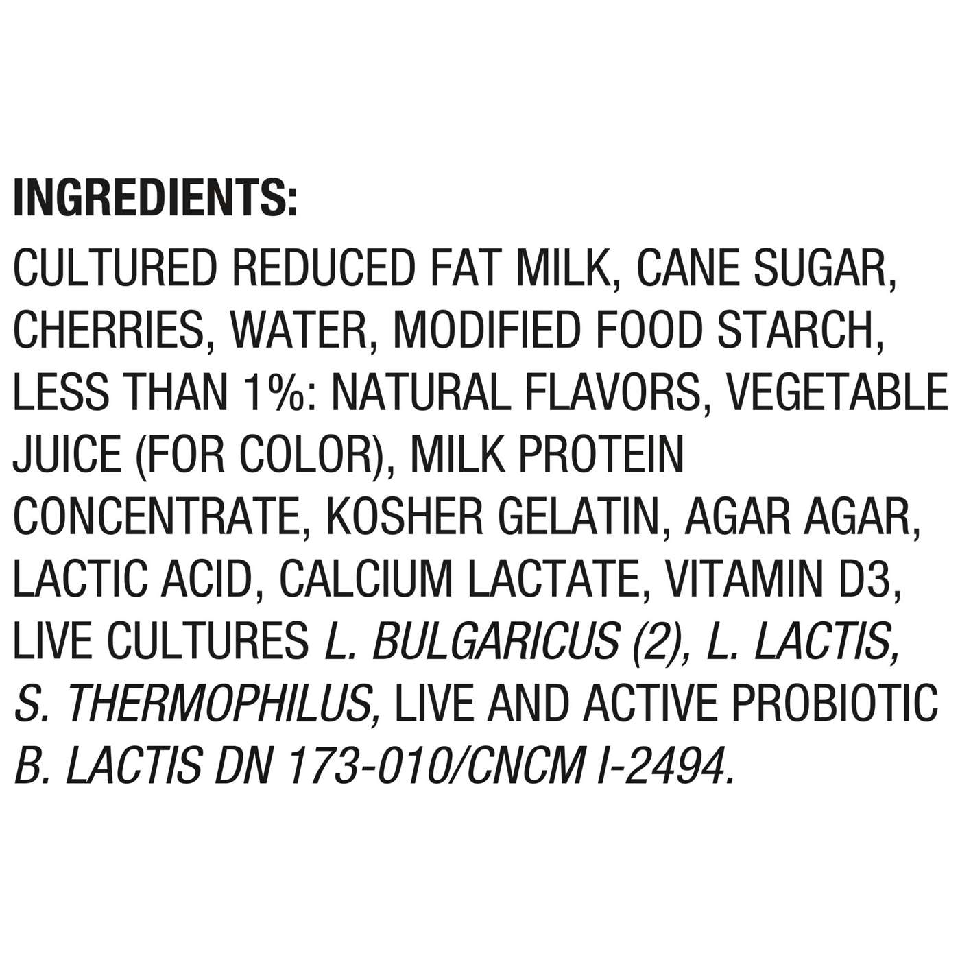 Activia Low Fat Probiotic Black Cherry Yogurt; image 8 of 8