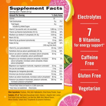 Emergen-C Vitamin C 1000mg Powder (30 Count, Pink Lemonade Flavor, 1 Month Supply), With Antioxidants, B Vitamins and Electrolytes, Dietary Supplement Fizzy Drink Mix, Caffeine Free
