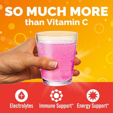 Emergen-C Vitamin C 1000mg Powder (30 Count, Pink Lemonade Flavor, 1 Month Supply), With Antioxidants, B Vitamins and Electrolytes, Dietary Supplement Fizzy Drink Mix, Caffeine Free