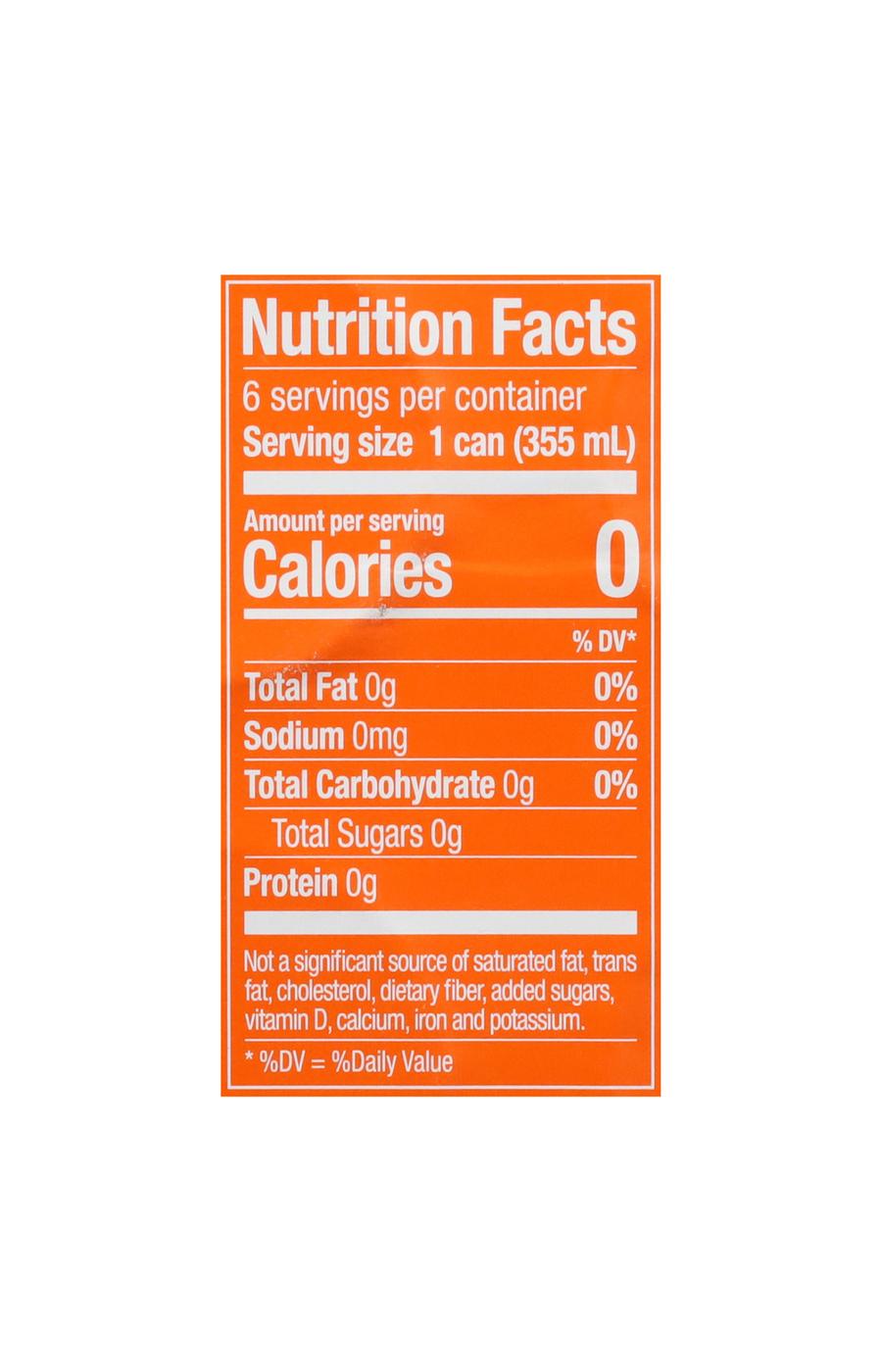 Zevia Zevia Zero Sugar Orange Soda 6 pk Cans; image 8 of 8