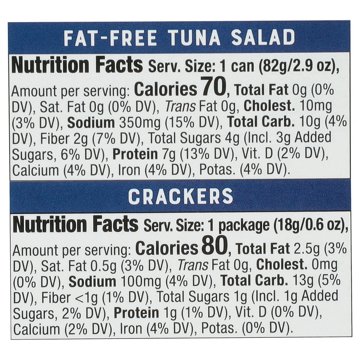 Bumble Bee Snack on the Run Fat Free Tuna Salad Kit with Wheat Crackers