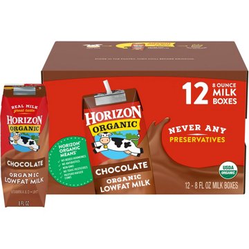 Horizon Organic 1% Lowfat Chocolate Milk 12 pk Boxes