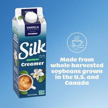Silk Dairy Free Soy Milk Liquid Coffee Creamer - Vanilla , 32 oz