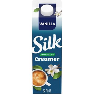 Silk Dairy Free Soy Milk Liquid Coffee Creamer - Vanilla , 32 oz