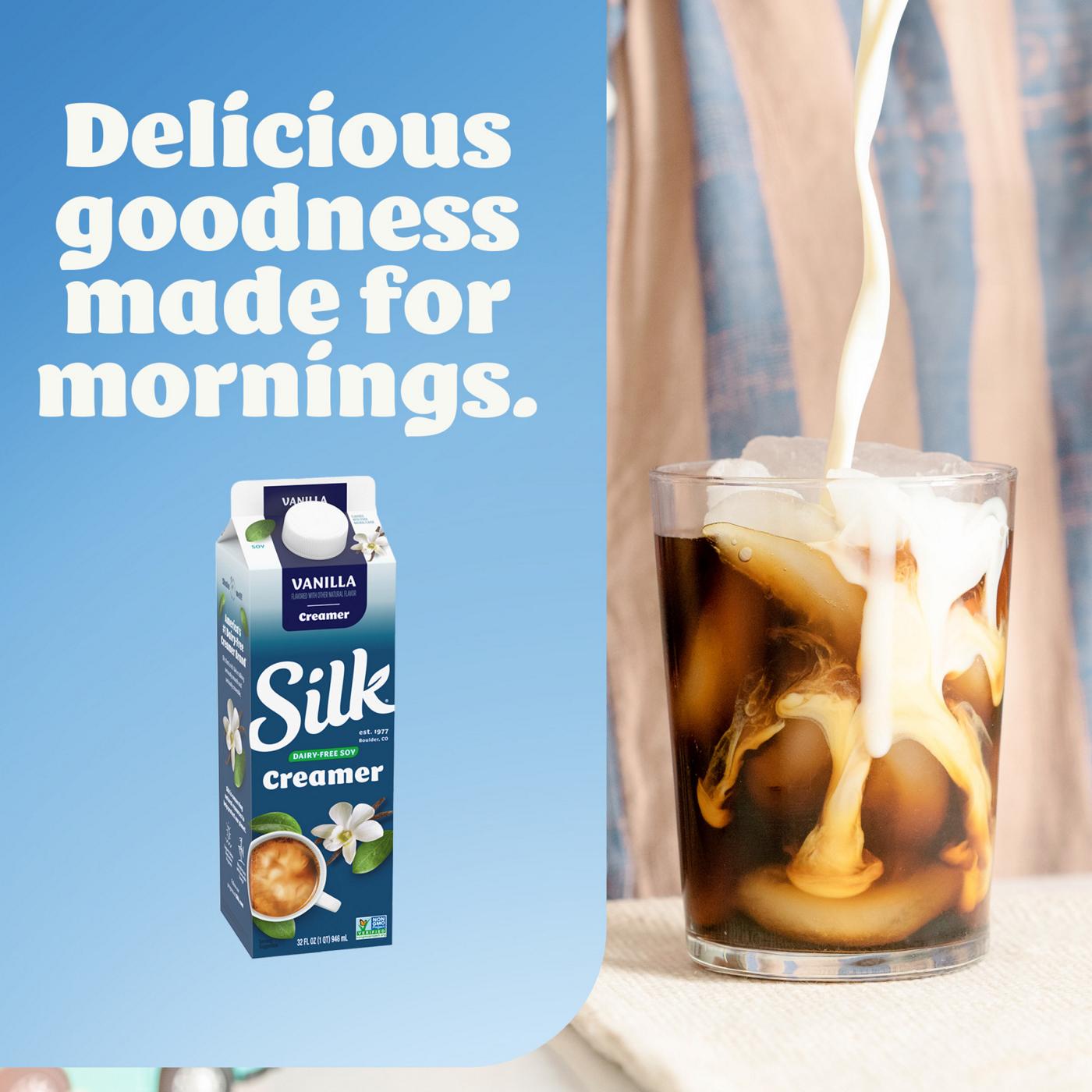 Silk Soy Liquid Coffee Creamer - Vanilla ; image 7 of 9