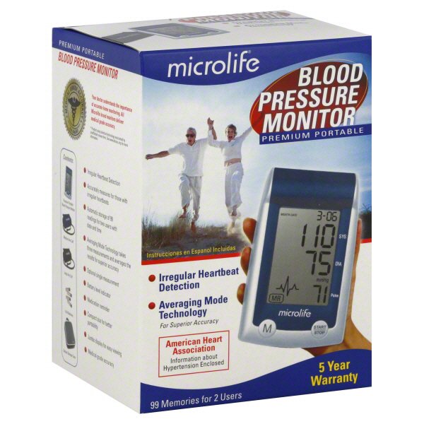 Microlife Premium Portable Upper Arm Blood Pressure Monitor - Shop