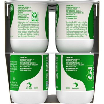 Activia Low Fat Probiotic Peach & Strawberry Yogurt 