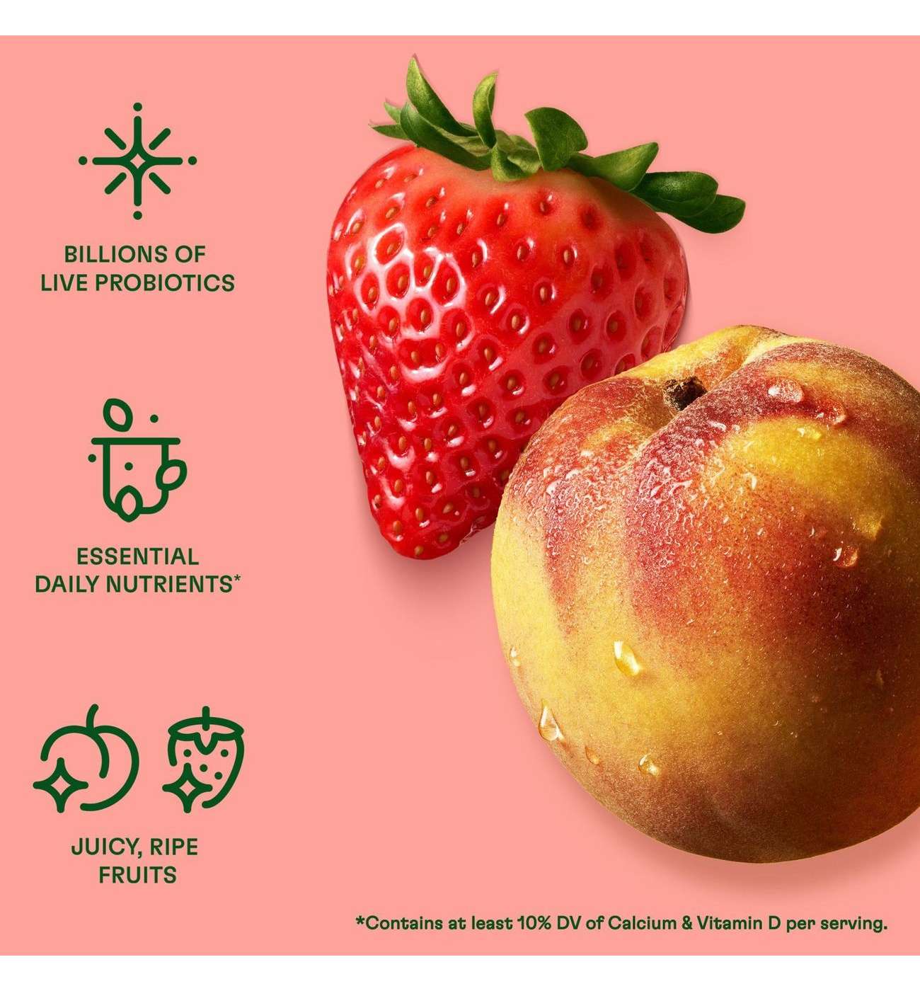 Activia Low Fat Probiotic Peach & Strawberry Yogurt ; image 6 of 10