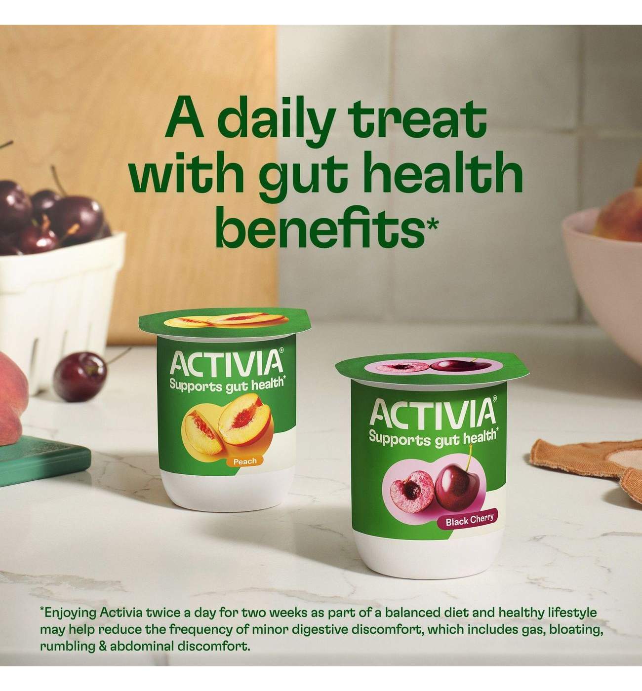 Activia Low Fat Probiotic Peach & Strawberry Yogurt ; image 7 of 10