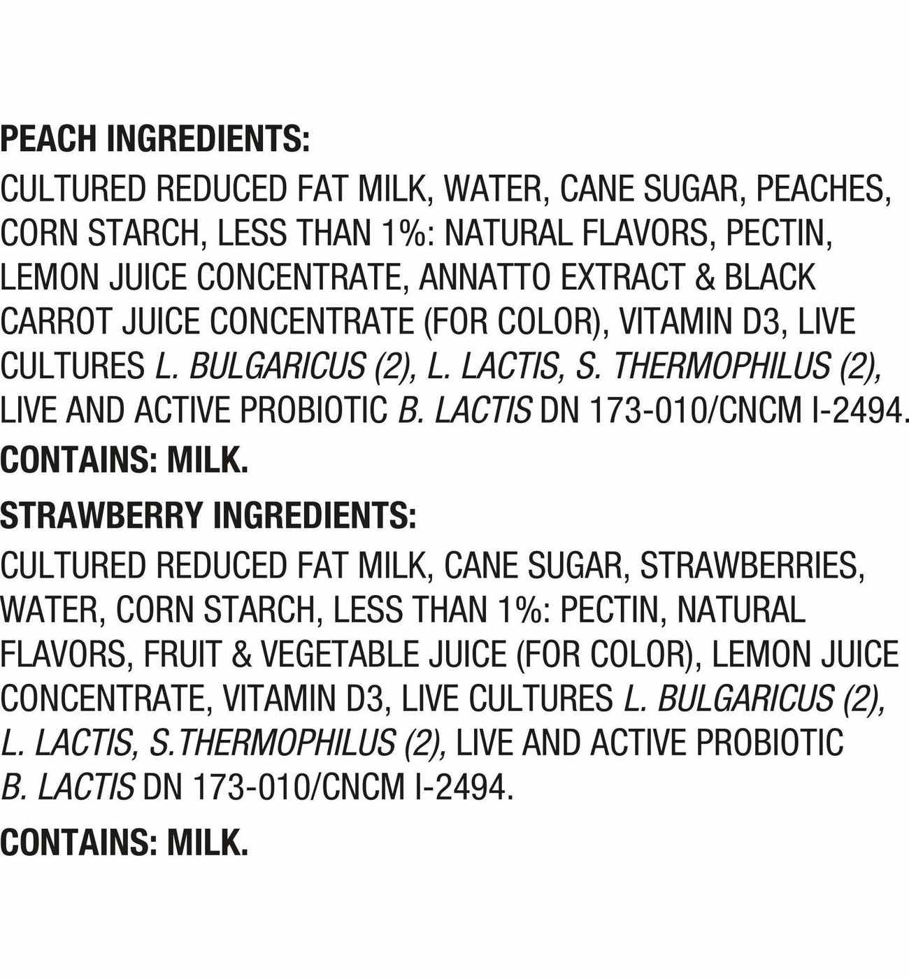 Activia Low Fat Probiotic Peach & Strawberry Yogurt ; image 8 of 10