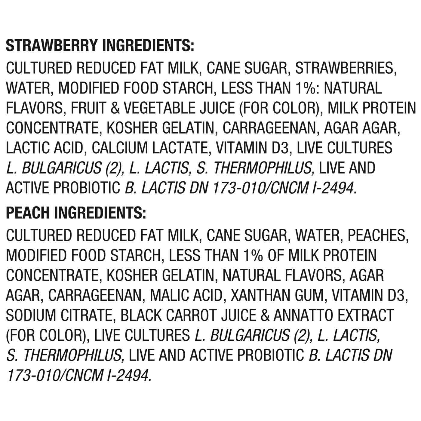 Activia Low Fat Probiotic Peach & Strawberry Yogurt ; image 10 of 10