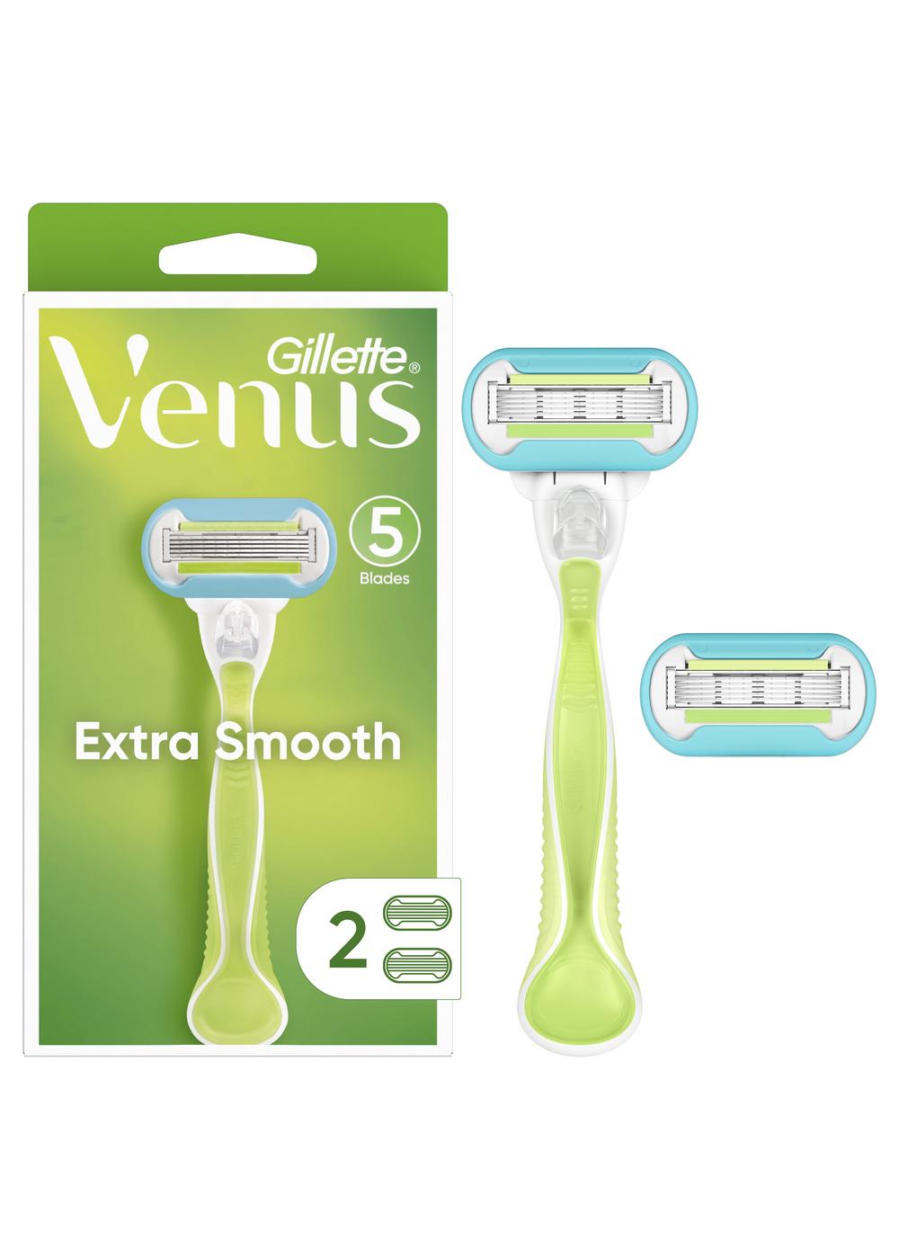 Gillette Venus Extra Smooth Green Women's Razor with 2 Refills; image 7 of 10