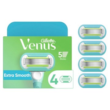 Gillette Venus Extra Smooth Women's Razor Blade Refills, 4 ct
