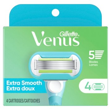 Gillette Venus Extra Smooth Women's Razor Blade Refills, 4 ct