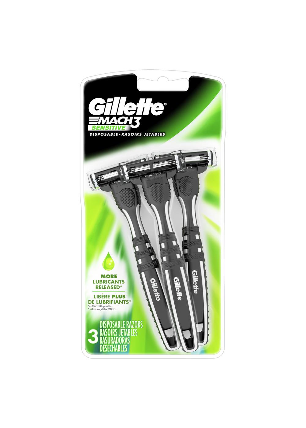 Gillette Mach3 Sensitive Disposable Razors; image 1 of 9