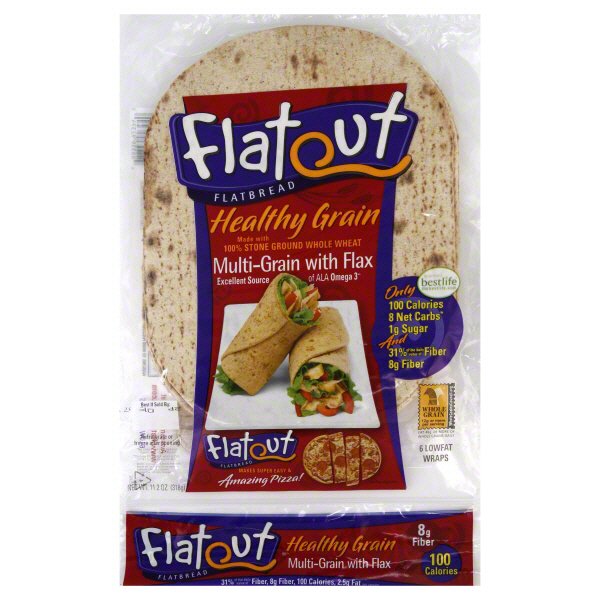 Flatout Healthy Grain MultiGrain with Flax Flatbread Wraps Shop