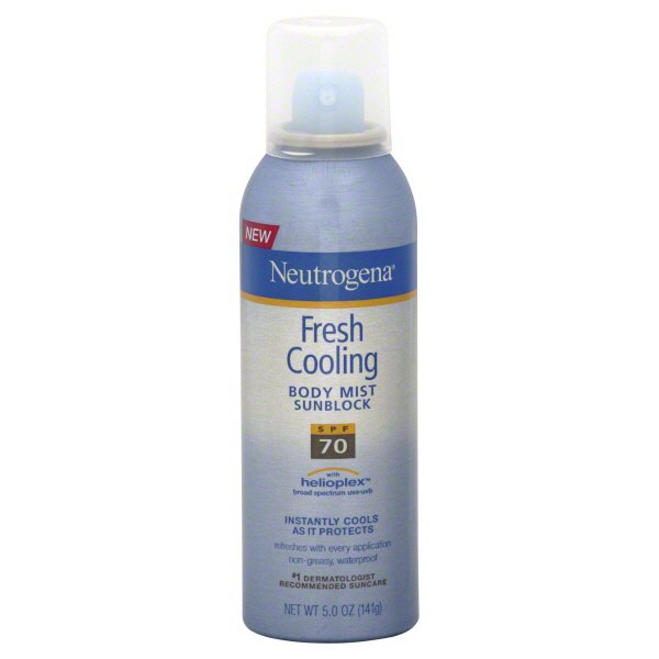 Neutrogena Fresh Cooling Broad Spectrum Body Mist Sunblock Spf 70 