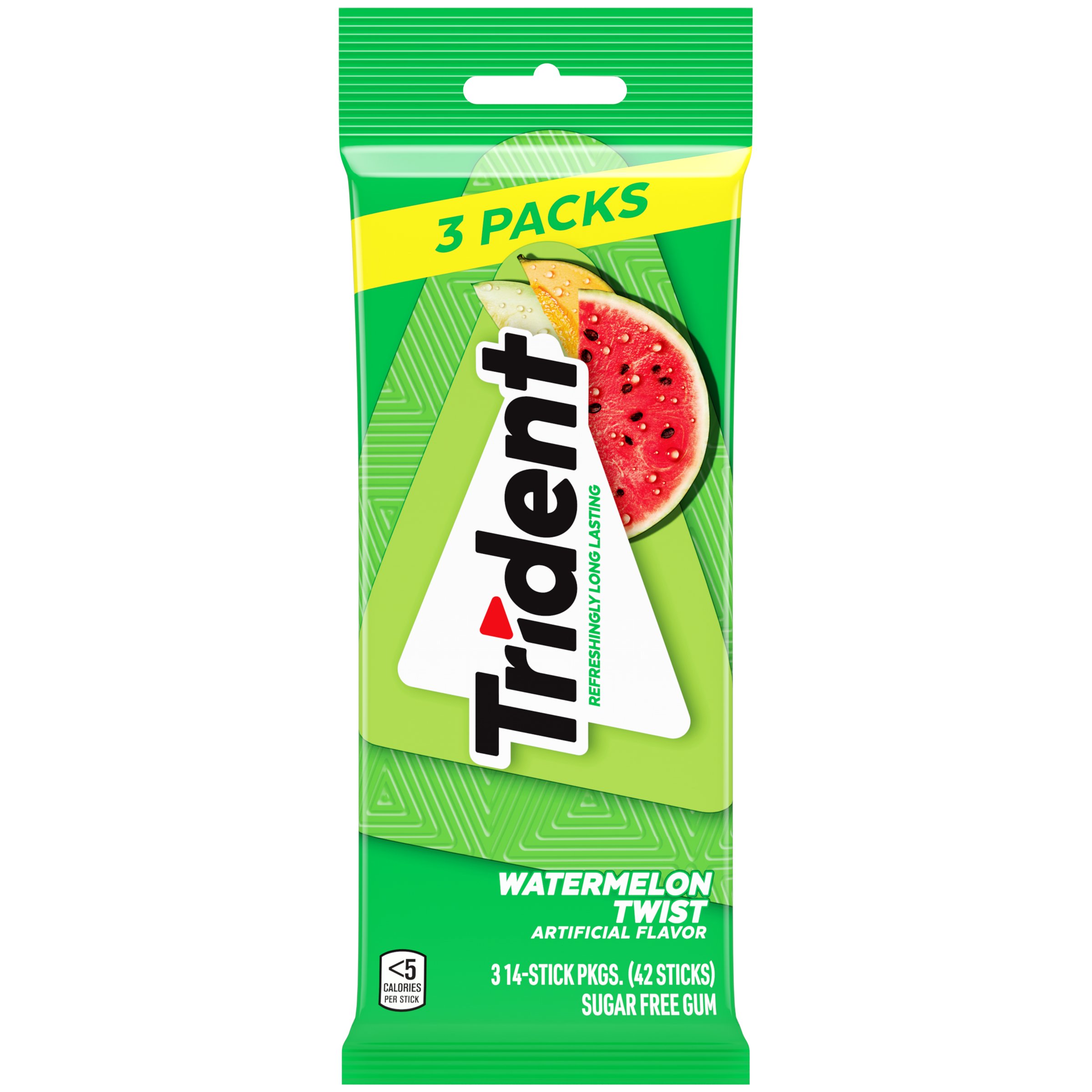 Trident Sugar Free Chewing Gum Watermelon Twist, 3 Pk Shop Gum