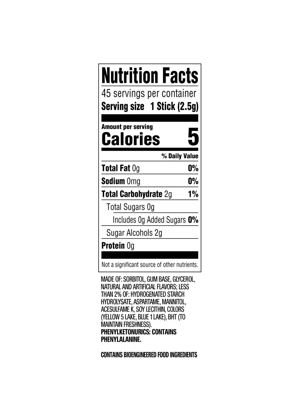 5 Spearmint Rain Sugar Free Chewing Gum; image 6 of 10