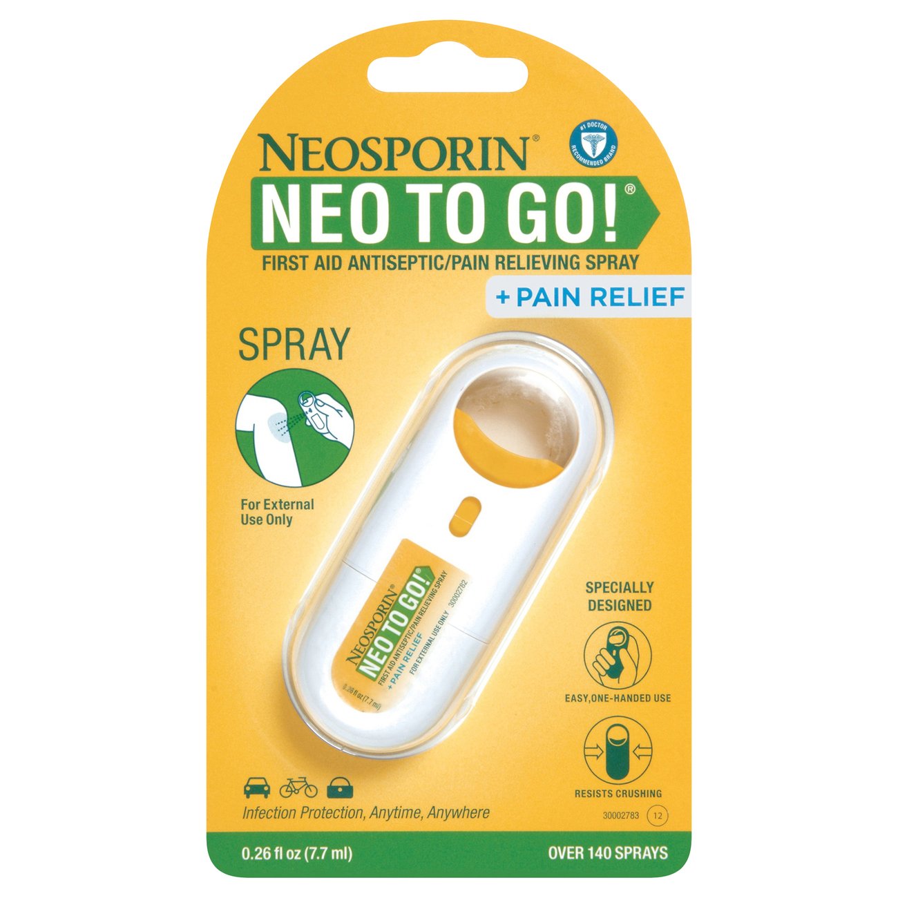Neosporin Neo To Go! First Aid Antiseptic + Pain Relieving Spray Shop