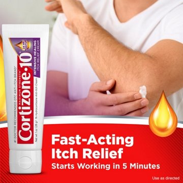 Cortizone 10 Max Strength Intensive Healing Itch Relief Cream, 1 oz