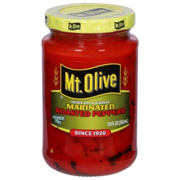 Mt. Olive Marinated Roasted Peppers in Olive Oil & Garlic, 12 oz