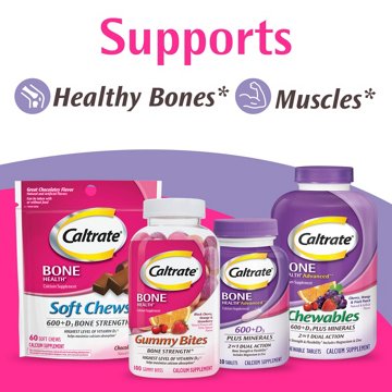 Caltrate Bone Health 600+D3 Calcium Supplement Tablets