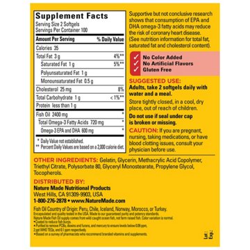 Nature Made Burp-Less Fish Oil 1200 mg Liquid Softgels