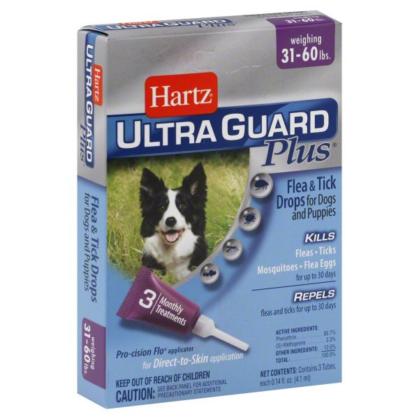 Hartz Plus Flea And Tick Drops For Dogs & Puppies 31-60 LBS - Shop Flea ...