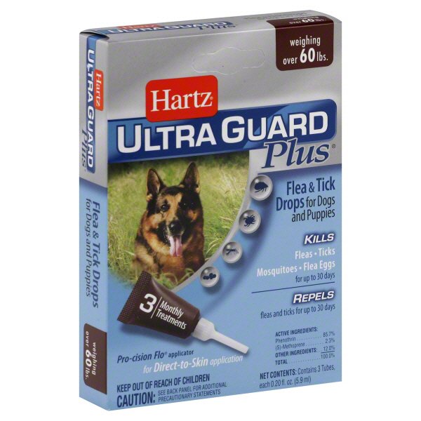 Hartz Plus Flea and Tick Drops For Dogs and Puppies 60+ LBS Shop Dogs