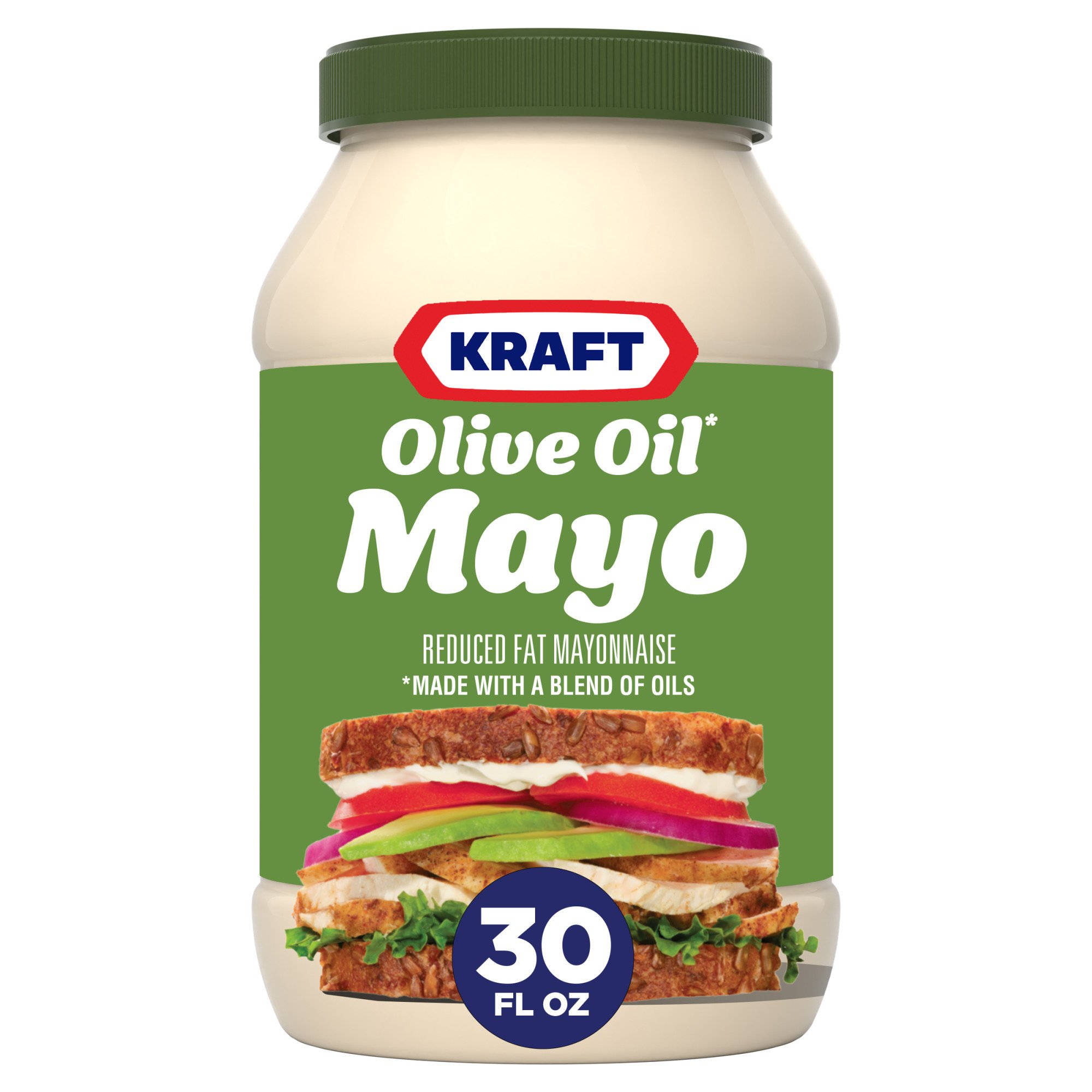 Kraft Mayo Reduced Fat Mayonnaise with Olive Oil - Shop Mayonnaise ...