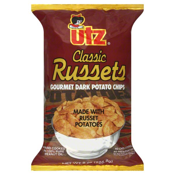 Dark Brown Potato Chips Close Up