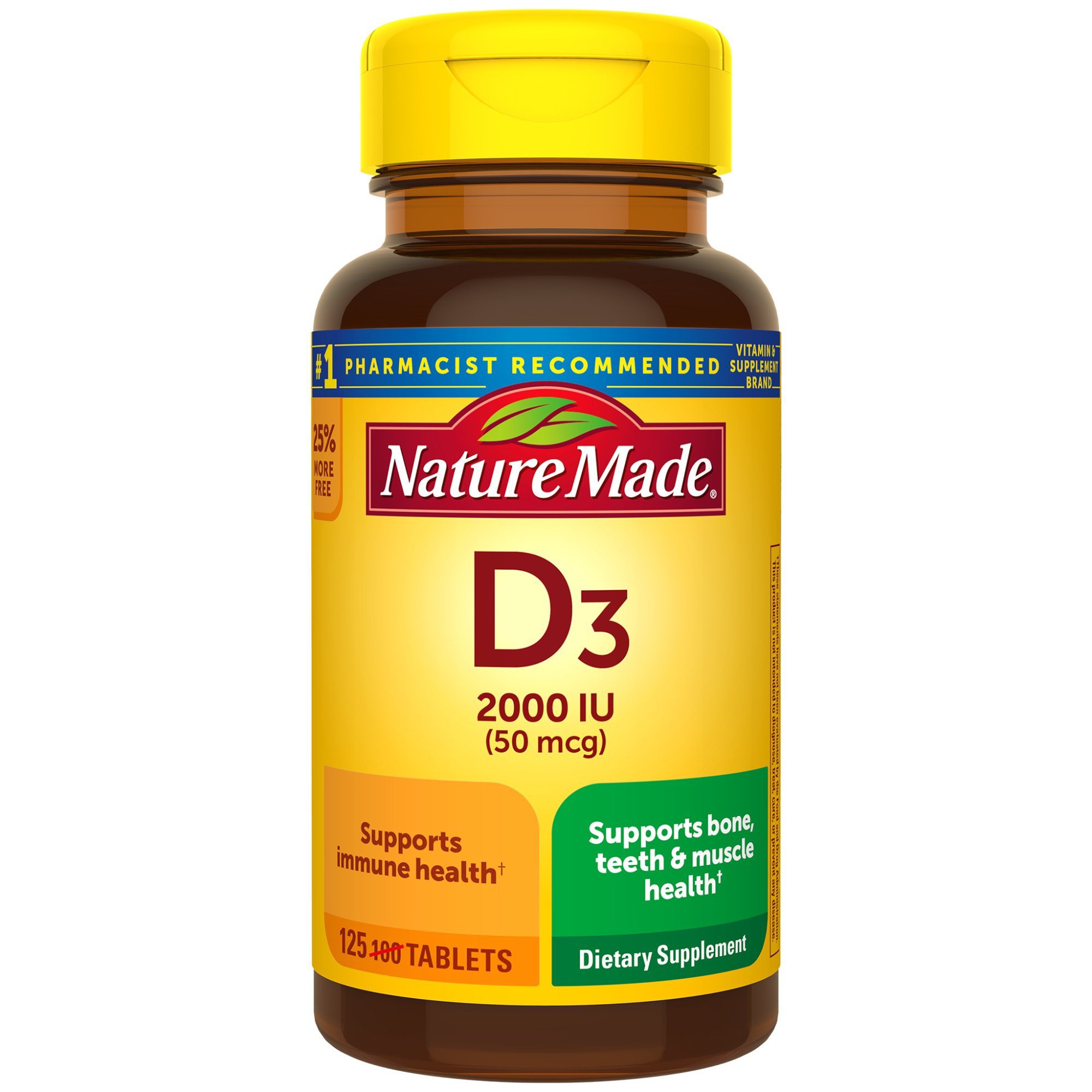 Nature Made D3 2000 IU Tablets, 100 ct