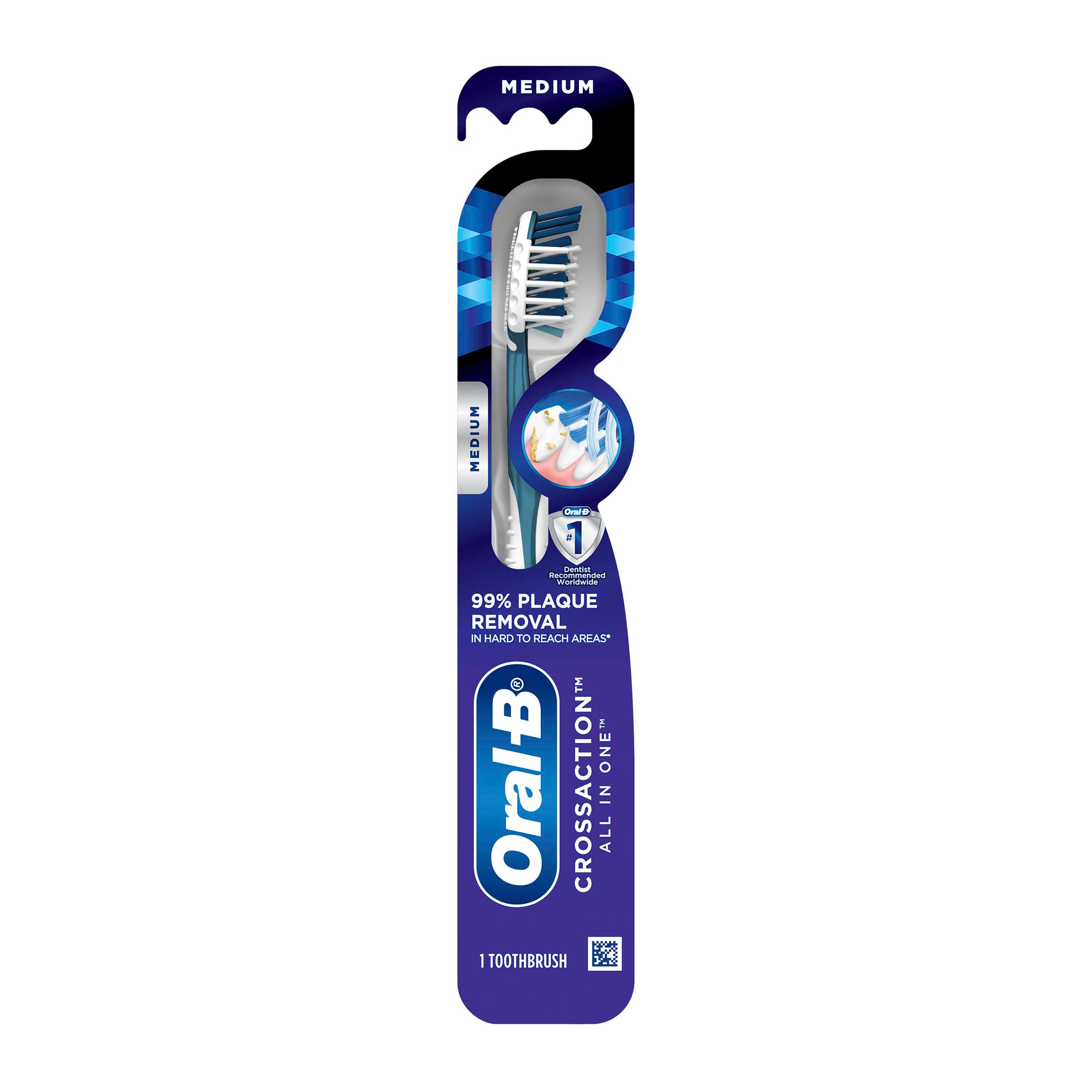 Oral-B CrossAction All In One Medium Toothbrush - Shop Toothbrushes At ...